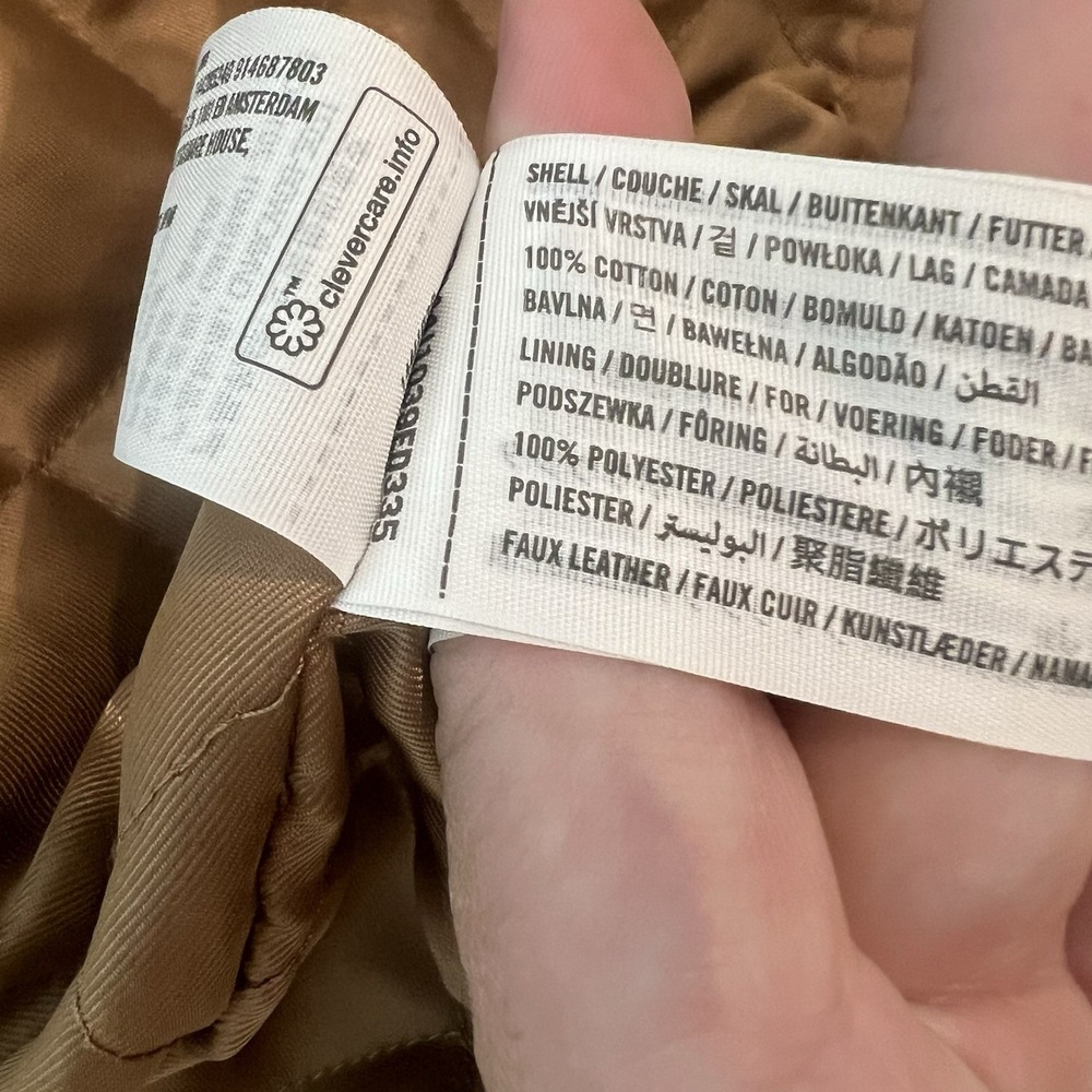 Abercrombie & Fitch Barn Jacket Size Large 90s Brown Canvas Chore Coat Collar - Picture 9 of 13